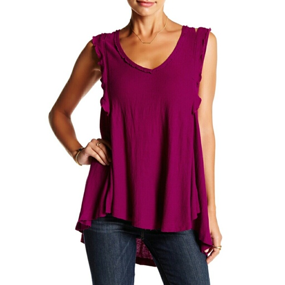 Free People Tops - Free People Bondi cutout ruffled tank top